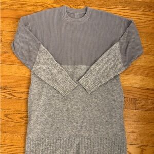 lululemon athletica Two-Tone Gray Crewneck Sweater